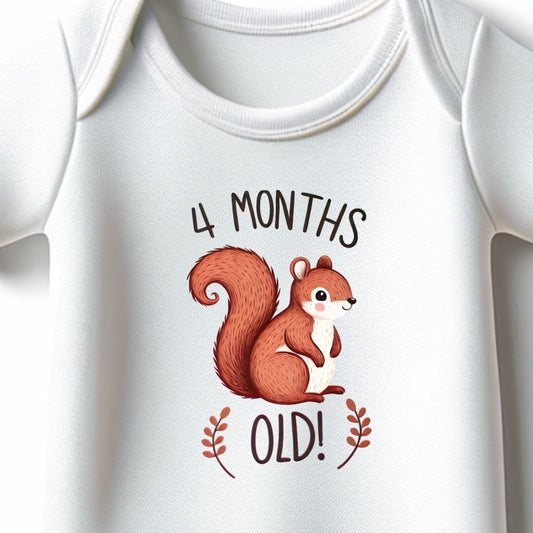 4 Month Birthday Onesie